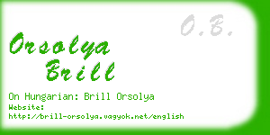 orsolya brill business card
